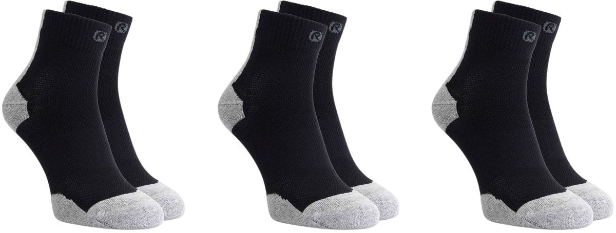 Rogelli core hardloopsokken - 3-pack - zwart grijs - 36 39