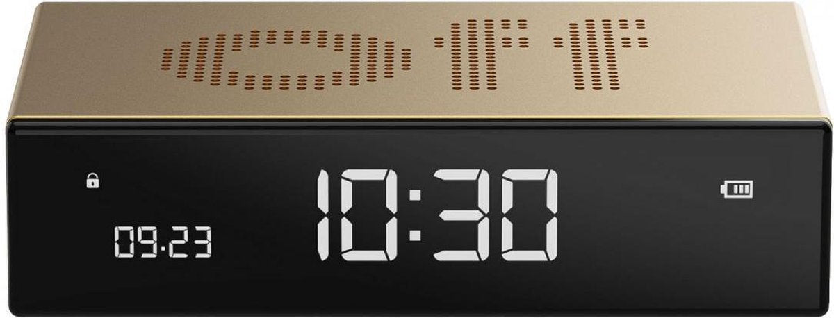 Lexon Wecker Flip Premium Gold -