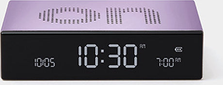 Lexon Premium-Digitalwecker zum Ein- und Ausschalten – Lila