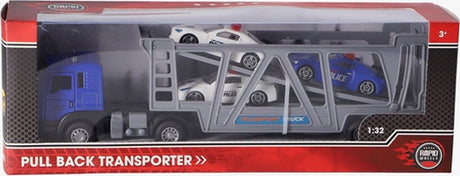 Rapid Wheels LKW mit 3 Autos – grau
