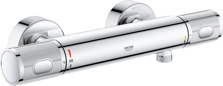 Grohe Präzisions-Thermostat-Duscharmatur – 12 cm – wassersparend – mit Cooltouch-Technologie – inklusive Kupplungen – Chrom