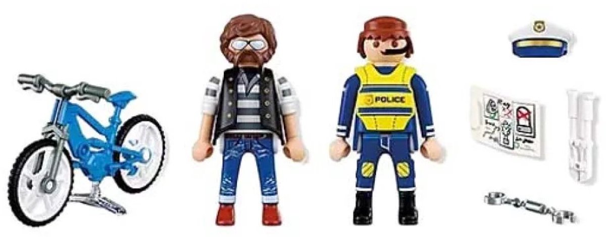 Playmobil 72076, politieagent en crimineel, actie avontuur, 4 jaar, meerkleurig, kunststof