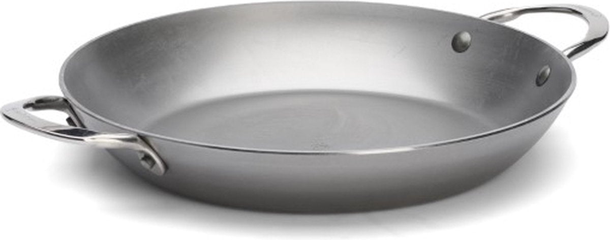 Debuyer de Buyer Mineral B Paella-Pfanne 28 cm – Paella-Pfanne aus Kohlenstoffstahl – ø 28 cm – hergestellt in Frankreich