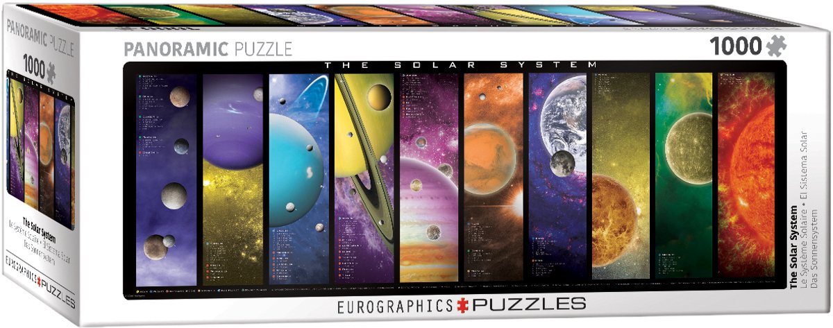 Eurographics – Das Sonnensystem – 1000 Teile 96×32cm (B×H) – Panorama-Puzzle