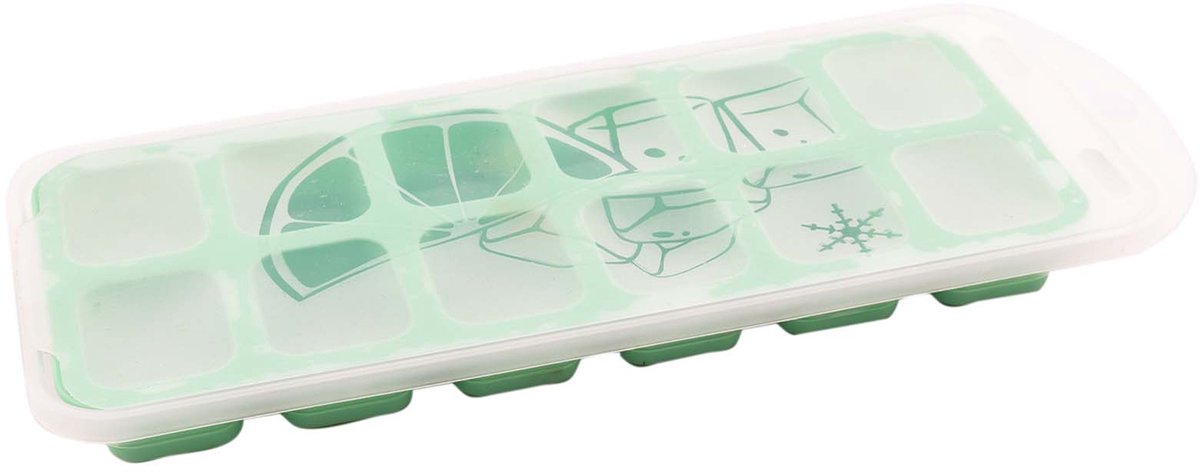 Dotz ijsblokjesvorm uit silicone voor 12 blokjes groen 27.2x10.7x2.4cm