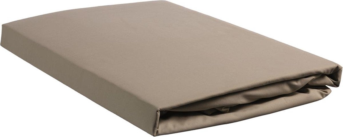 Beddinghouse - percale-katoen - split-topper - hoeslaken - 160x220 cm - taupe