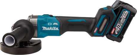 Makita ga005gm201 40 V Max Winkelschleifer 125 mm 4,0 Ah Akku (2 Stück), Ladegerät, Mbox – ga005gm201