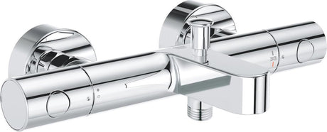 Grohe Grohtherm 800 Cosmopolitan Thermostat-Badewannenarmatur – 15 cm – wassersparend – mit Umsteller – inklusive Kupplungen – Chrom