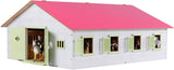 Kinderglobus Pferdestall rosa mit 7 Boxen, 1:24