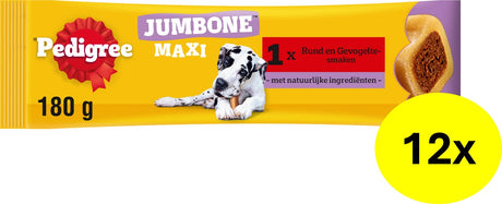 Pedigree Hundesnacks – Jumbo Maxi – Rind, Geflügel – 12 Stück