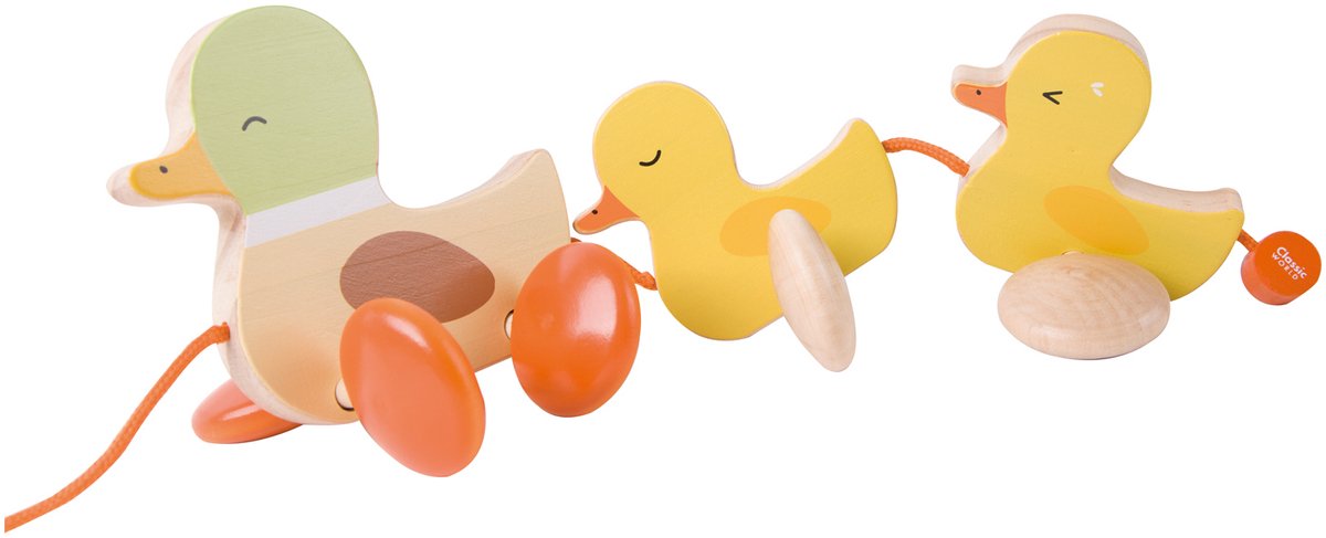 Klassische Welt zum Ziehen von Enten aus Holz
