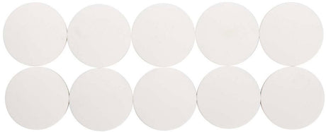 Maul Magnet rund 10 Stück 2,5 kg Kunststoff Ferrit bruchsicher erodiert lackiert ø 3,8 x 1,55 cm weiß