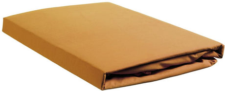 Ambiante katoen - splittopper hoeslaken - 200x200 210 - oker