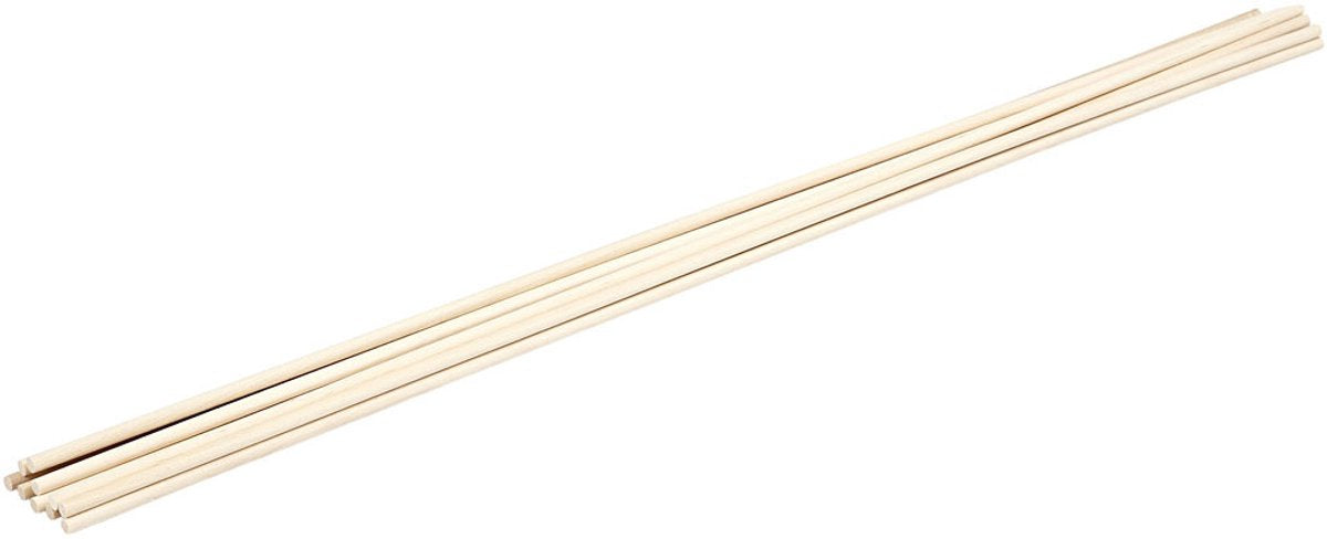 Creativ Company CC Blumenstäbchen aus Holz 60 cm × 6 mm 10 Stück