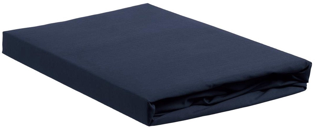 Ambiante jersey - hoeslaken - 180x200 210 - donker blauw