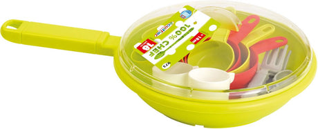 Ecoffier-Pfanne mit Essbesteck – 18-teilig – 32 cm