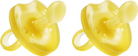 Natursutten-Schnuller aus Gummi – ab 12 Monaten – Schmetterlingsschild – anatomischer Schnabel – 2 Stück