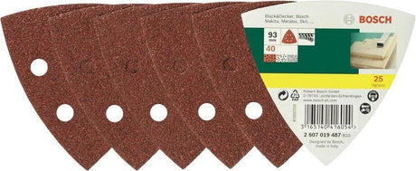 Bosch 25-teiliges Schleifblatt-Set für Deltaschleifer – Körnung 40