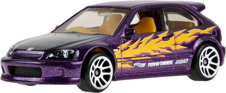 Hot Wheels 1 64 JKX57 '99 Honda Civic (EK9) WRX, Lila *Compact Kings* GDG44-977Q