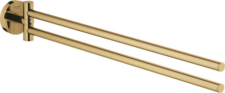 Grohe Essentials Handtuchhalter mit zwei drehbaren Armen – cooler Sonnenaufgang (Gold)