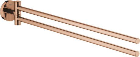 Grohe Essentials Handtuchhalter mit zwei drehbaren Armen – warmer Sonnenuntergang (Bronze)