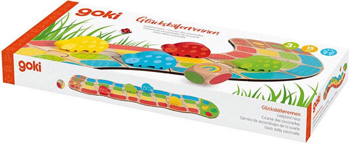 Goki Holz Lievehestbeestjesrace Dice Child's Play's Play
