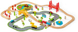 Bigjigs Wooden Road und BAUS -SET -Landschaft, 80dlg.