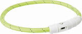 Trixie leuchtendes Hundehalsband Flash USB TPU Nylon grün