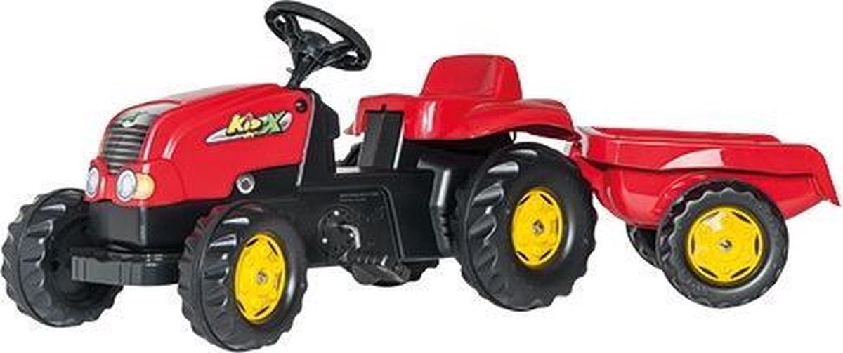 Rolly Toys Rollykid rot – Trettraktor mit Anhänger
