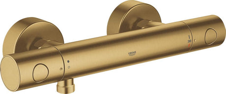 Grohe Grohtherm 1000 Cosmopolitan M Thermostat-Duscharmatur – Cool Sunrise gebürstet (Mattgold)