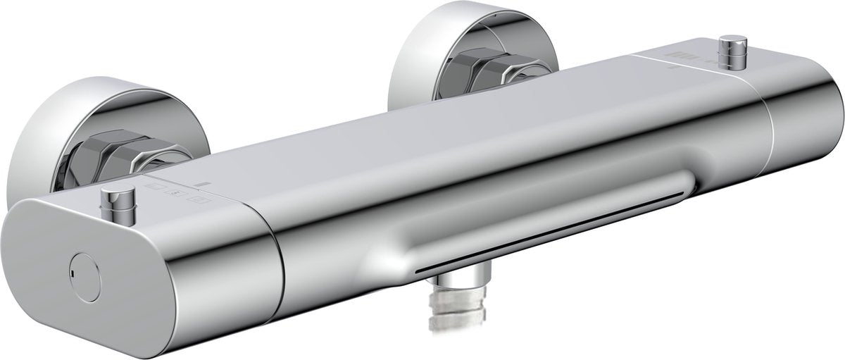 Eisl Carneo Thermostat-Badewannenarmatur – Mischbatterie – mit Wasserfallauslauf – Chrom