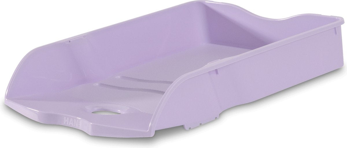 Han Briefablage – Re-Loop – 259 x 351 x 63 mm – Pastellviolett – stapelbar und ineinander stapelbar – 100 % recycelt – ha-10298-887