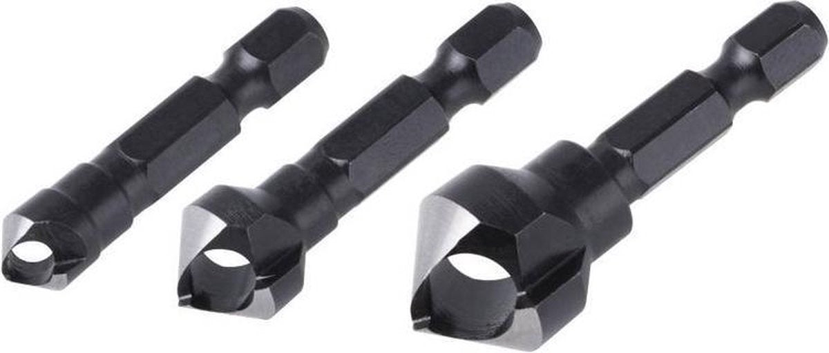 Wolfcraft - Senkbohrer-Set - 3 Senker ø 8, 12, 16 mm - Sechskantschaft - 4375000