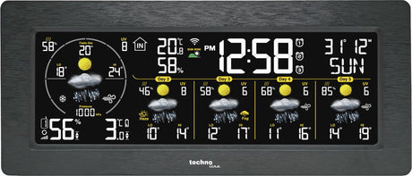 Technoline Wetterstation – wd 3050 – 232 x 100 x 42 mm – anthrazit – mit 1 Außensensor – tl-wd3050