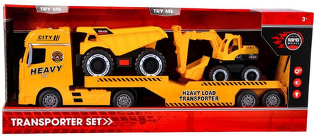 Rapid Wheels Autotransporter Baufahrzeuge mit Licht, Sound und Reibung