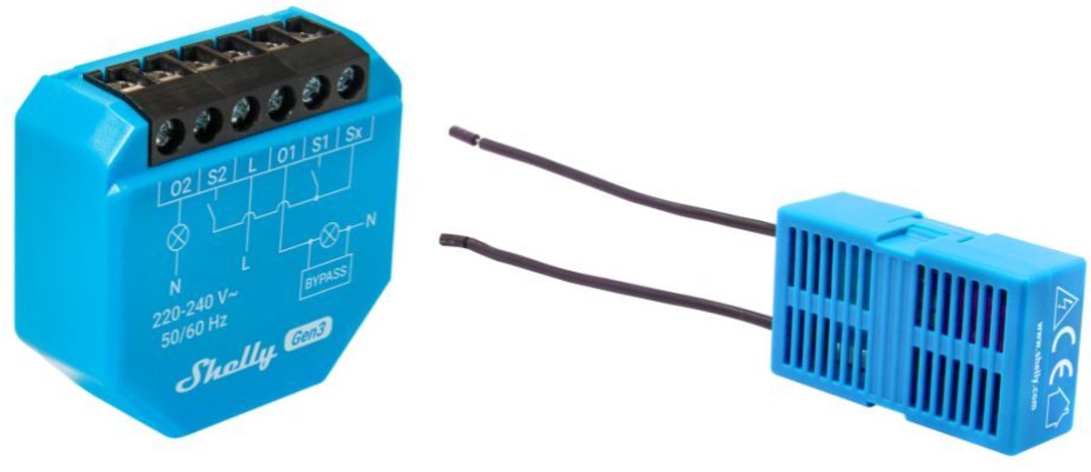 Shelly 2l gen3 WLAN-Bluetooth-Relaisschalter 2-Draht