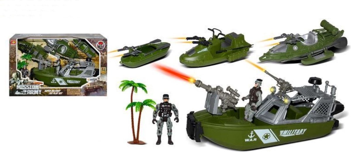 Amuuso Militärset + Boot + Waffen+,.