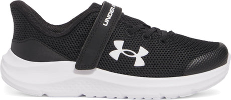Under Armour UA BPS Pursuit 4 AC Unisex-Sportschuhe – Schwarz – Weiß