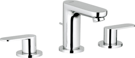 Grohe Eurosmart Cosmopolitan Drei-Loch-Waschtischarmatur – niedriger Auslauf – mit Ablaufgarnitur – Chrom