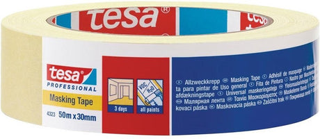 Tesa standard 04323-00042-00 schilderstape krepp beige (l x b) 50 m x 30 mm 1 stuk(s)