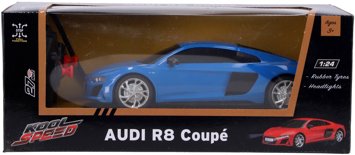Kool Speed ferngesteuertes Auto Audi 1:24 R8 Coupé blau