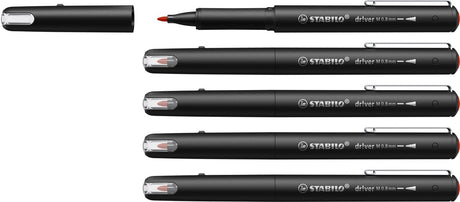 Stabilo dr!ver - Premium Fineliner - 0,8 mm - Rot - Box mit 5 Stück