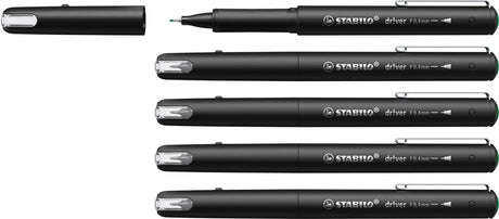 Stabilo dr!ver - Premium Fineliner - 0,4 mm - Grün - Box mit 5 Stück