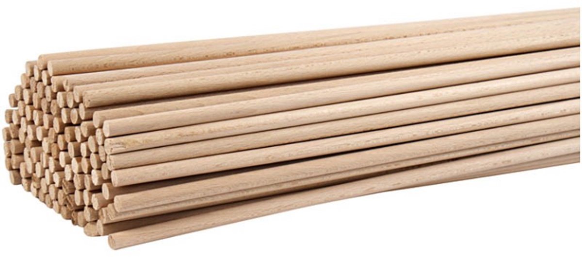 Creativ Company CC Blumenstäbchen aus Holz 60 cm × 8 mm 10 Stück
