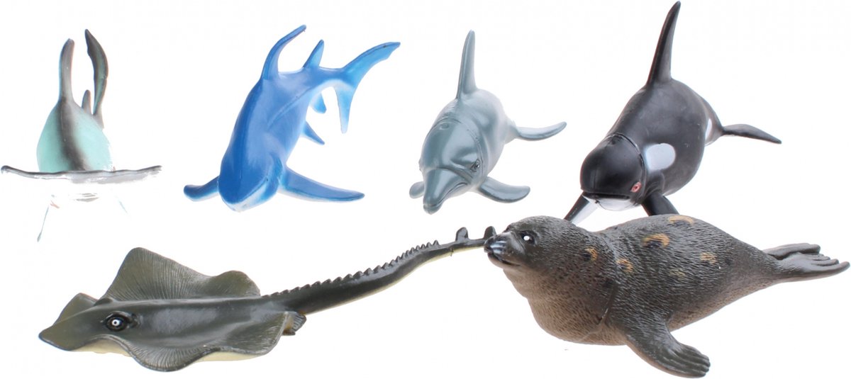 Johntoy Ocean Dieren, 6st
