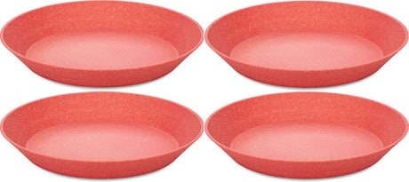 Koziol diep bord, 24 cm, set van 4, organic, natuur koraal - | connect plate