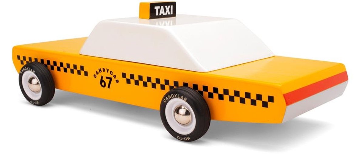Candylab Holzspielzeugauto Candycab – Americana-Taxi-Klassiker.