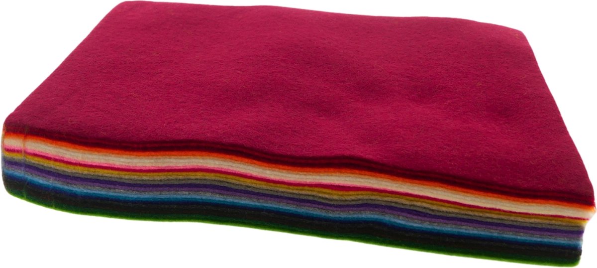 Creativ Company Hobbyfilz verschiedene Farben, 24 Blatt
