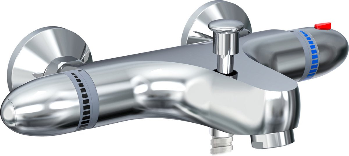 Schütte supra thermostatische badkraan - 150 mm hartafstand - chroom