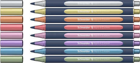 Schneider Schreibgeräte Schneider Rollerball Metallic – Paint-it 050 – Strichstärke 0,4 mm – 8 Stück – s-ml05011502